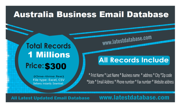 Australia Business Consumer Email List