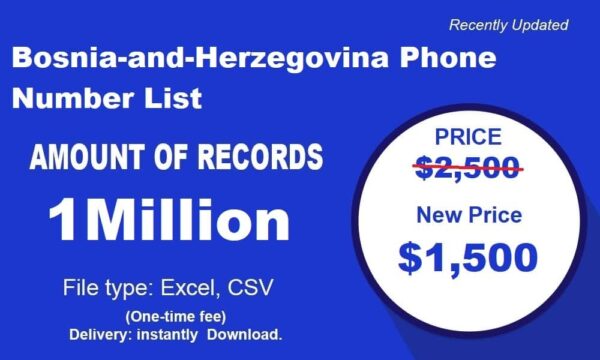 Bosnia and Herzegovina Number Database 1 Million