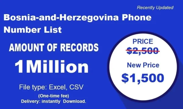 Bosnia and Herzegovina Number Database 3 Million