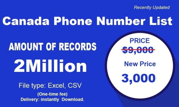 Canada Number Database 1 Million