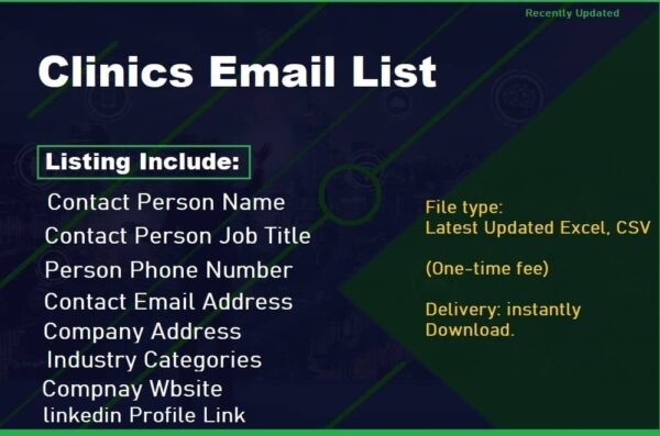 Clinics Consumer Email List