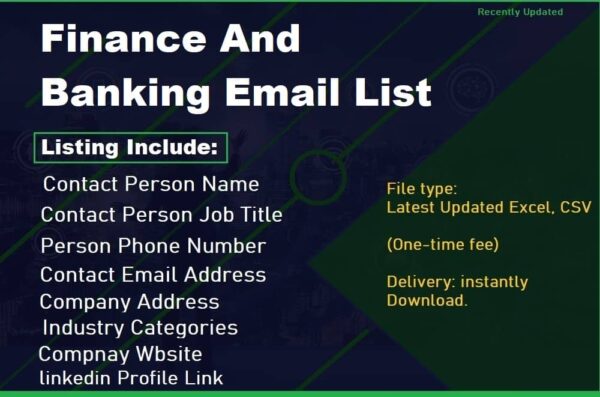 Finance And Banking Consumer Email List