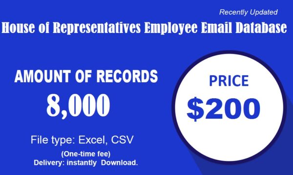 House of Representatives Employee Consumer Email List