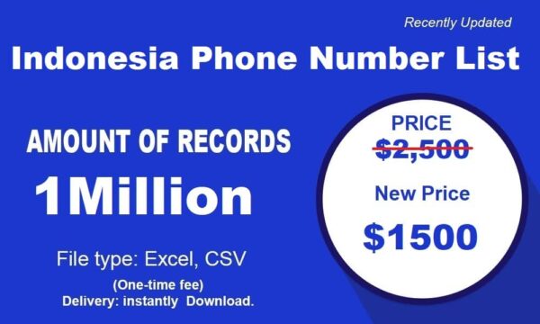 1 Million Full  Indonesia Number Database