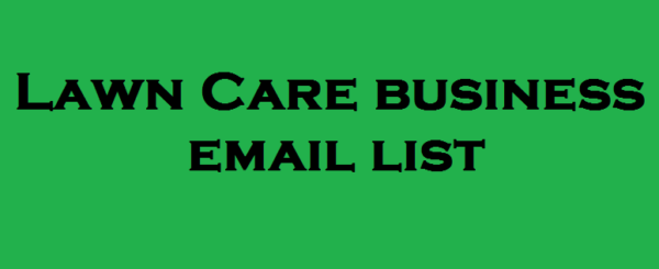 Lawn Care business Consumer Email List