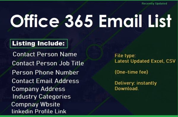 Office 365 Consumer Email List 5 Million