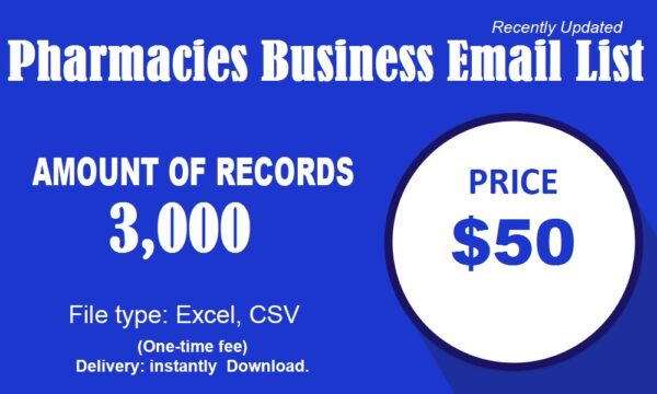 Pharmacies business Consumer Email List