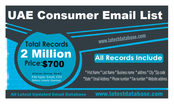 UAE Consumer Consumer Email List