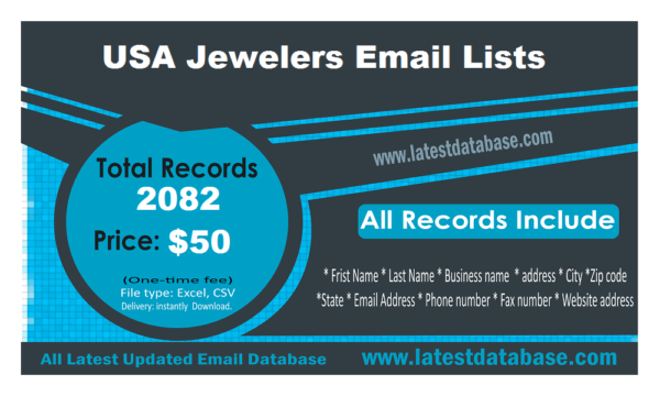 USA Jewellers Consumer Email List