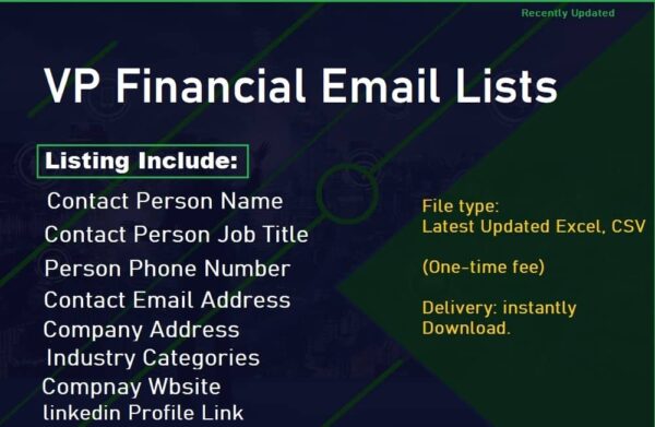 VP Financial Consumer Email Lists Trial