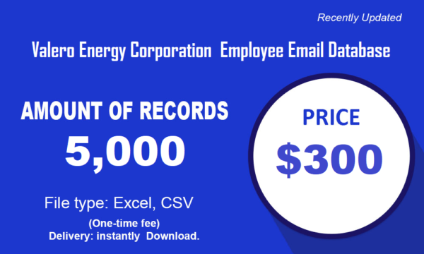 Valero Energy Corporation  Employee Consumer Email List