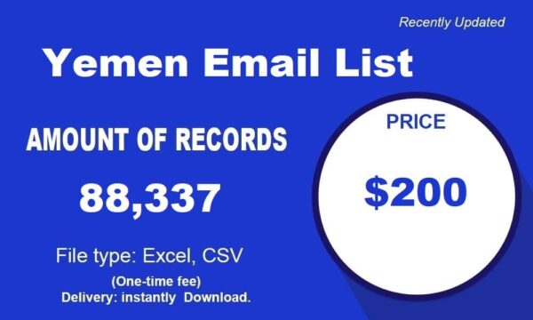 Yemen Consumer Consumer Email List